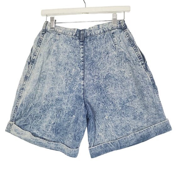 THE BEVERLY HILLS VNTG Women Shorts 24 Denim Acid Wash High Rise 100% Cotton USA - Picture 2 of 9